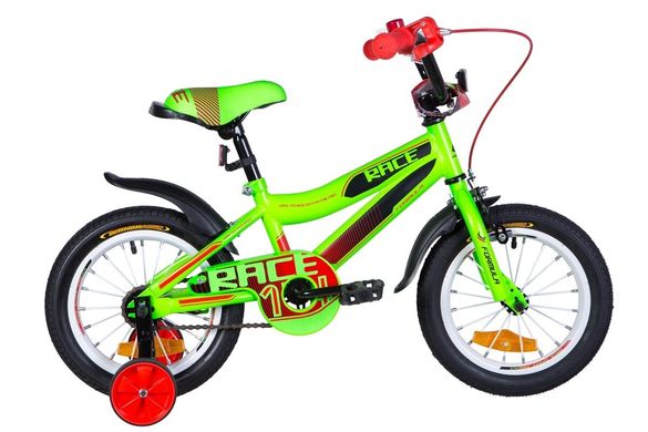 Велосипед 14" Formula RACE , 2020, зелено-черный с красным