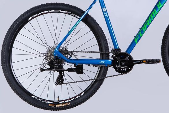 Велосипед AL 29" Formula THOR DD CS рама-21" синий с зеленым 2026