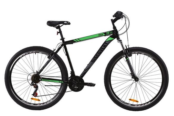 Велосипед Discovery 29 TREK AM Vbr рама-21" ST 2020, черно-зеленый с серым