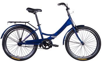 Велосипед 24" Formula SMART с багажником, без корзины 2024 (синий)