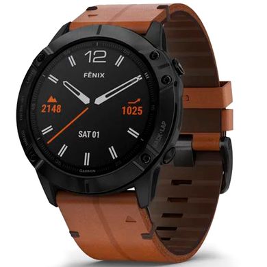Смарт часы Garmin fenix 6X - Titanium Carbon Gray DLC with Black Band