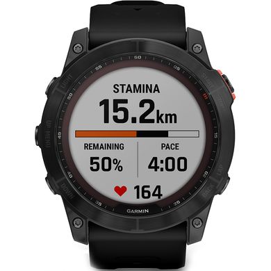 Смарт часы Garmin fenix 7X Sol Slate Gray w/Black Band, GPS