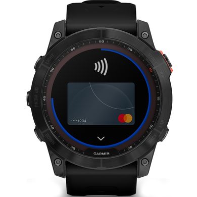 Смарт часы Garmin fenix 7X Sol Slate Gray w/Black Band, GPS